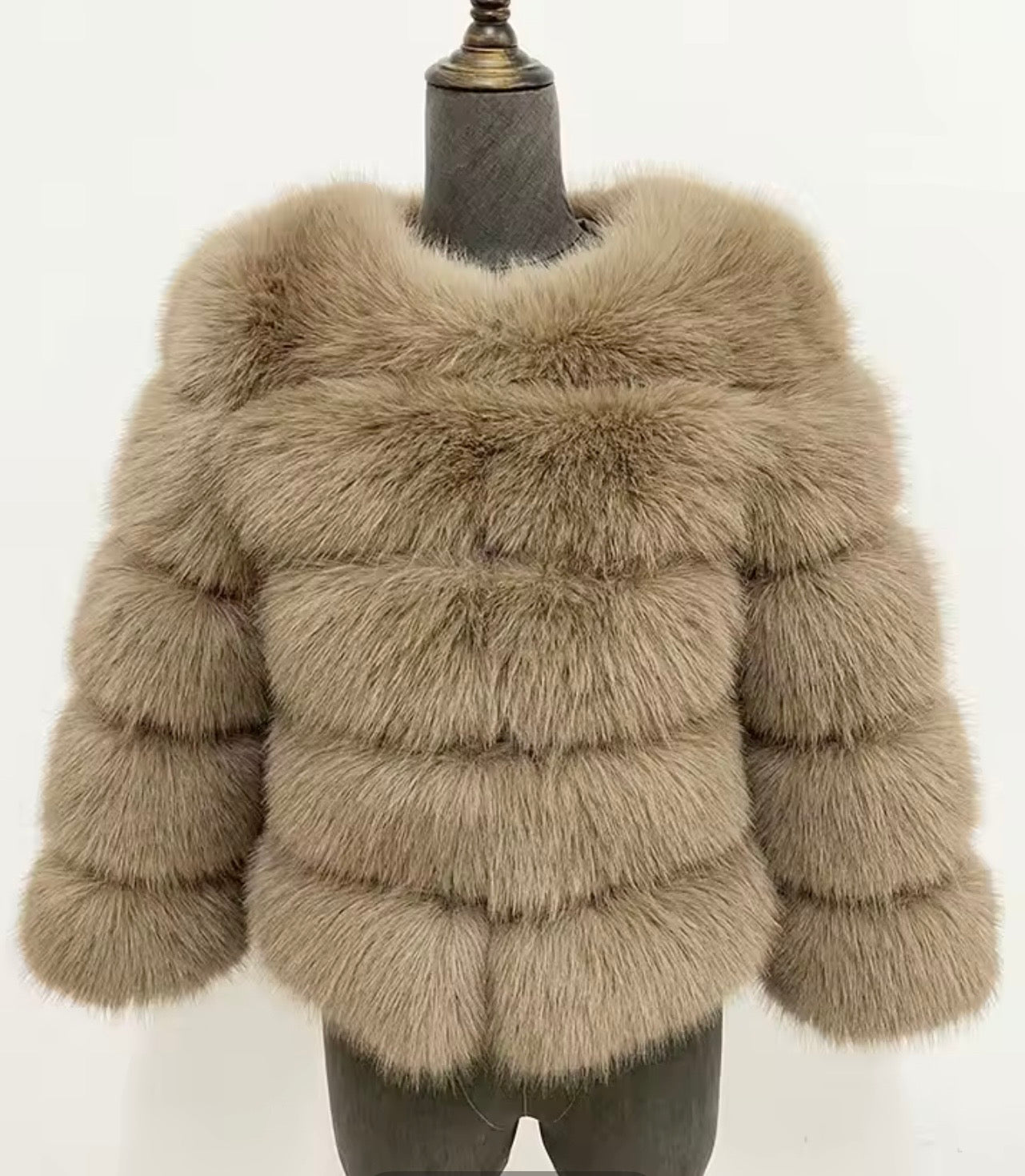 Biscuit Faux Fur Outerwear Coat