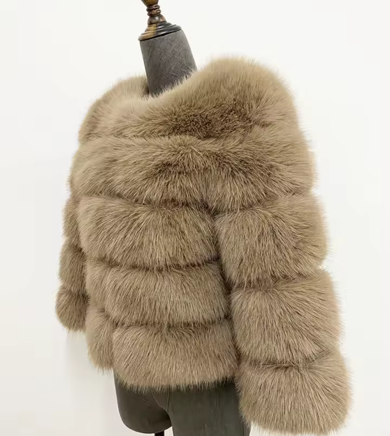Biscuit Faux Fur Outerwear Coat